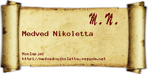 Medved Nikoletta névjegykártya